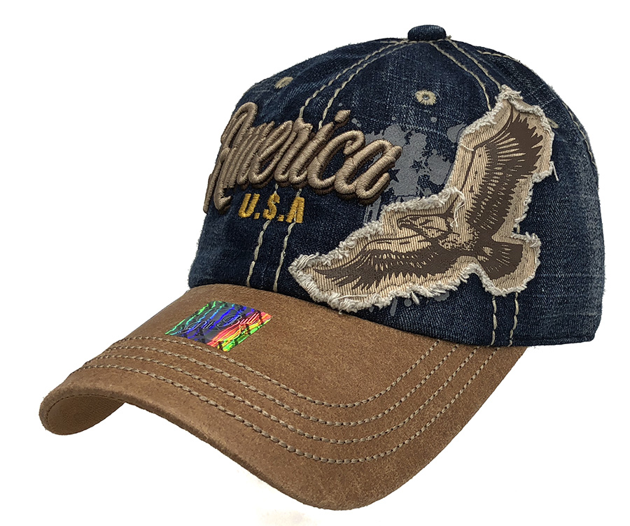 Vintage Eagle Claw fishing strapback hat cap